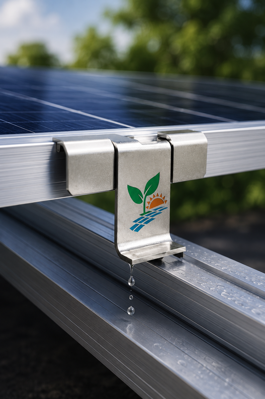 Solar panel drainage clip